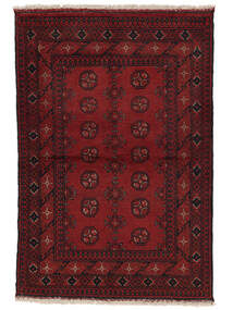  Afghan Fine Matot 102X150 Musta/Tummanpunainen Carpetvista