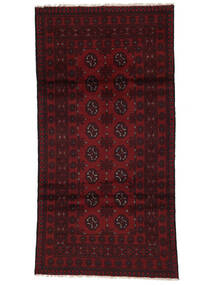  93X186 Medallion Small Afghan Fine Rug Wool, Carpetvista
