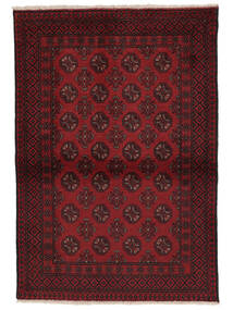 Afghan Fine Matot Matto 102X149 Musta/Tummanpunainen Villa, Afganistan Carpetvista