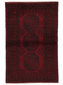  Oriental Afghan Fine Rug 95X146 Black Wool, Afghanistan Carpetvista