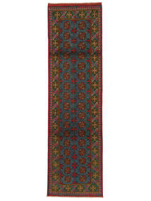 79X275 Tapete Oriental Afegão Fine Colour Passadeira Preto/Vermelho Escuro (Lã, Afeganistão) Carpetvista
