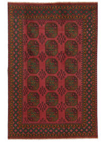 193X291 Afghan Fine Colour Rug Oriental Black/Dark Red (Wool, Afghanistan) Carpetvista