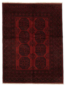 151X203 Χαλι Ανατολής Afghan Fine Μαύρα/Σκούρο Κόκκινο (Μαλλί, Αφγανικά) Carpetvista