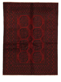 145X194 Tapete Afegão Fine Oriental Preto/Vermelho Escuro (Lã, Afeganistão) Carpetvista