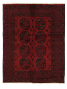 150X196 Χαλι Afghan Fine Ανατολής Μαύρα/Σκούρο Κόκκινο (Μαλλί, Αφγανικά) Carpetvista