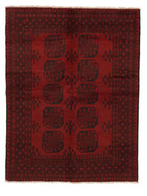 151X196 Tappeto Afghan Fine Orientale Nero/Rosso Scuro (Lana, Afghanistan) Carpetvista