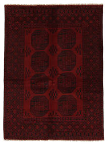  Afghan Fine Tappeto 151X207 Di Lana Nero Piccolo Carpetvista
