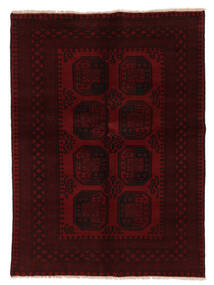 140X197 Afghan Fine Teppich Orientalischer Schwarz (Wolle, Afghanistan) Carpetvista