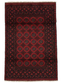 絨毯 オリエンタル アフガン Fine 117X176 ブラック/ダークレッド (ウール, アフガニスタン)