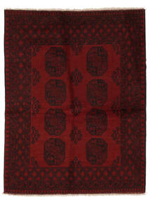 152X196 Afghan Fine Teppich Orientalischer Schwarz (Wolle, Afghanistan) Carpetvista