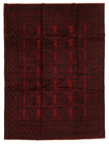  246X334 Afghan Fine Covor Negru/Dark Red Afganistan
 Carpetvista