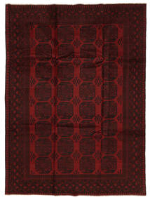 249X334 Afghan Fine Rug Oriental Black/Dark Red (Wool, Afghanistan) Carpetvista