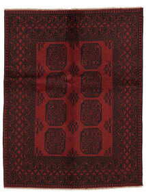 149X194 Afghan Fine Rug Oriental Black/Dark Red (Wool, Afghanistan) Carpetvista