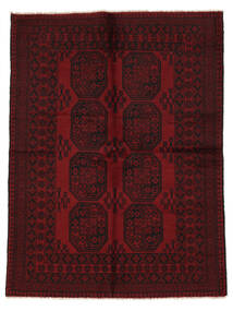 144X195 Alfombra Afghan Fine Oriental Negro/Rojo Oscuro (Lana, Afganistán) Carpetvista