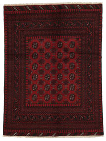 140X192 Afghan Fine Matot Matto Itämainen Musta/Tummanpunainen (Villa, Afganistan) Carpetvista