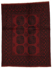 146X192 Afghan Fine Matta Orientalisk Svart/Mörkröd (Ull, Afghanistan) Carpetvista
