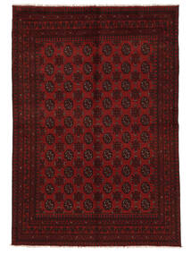 Tappeto Afghan Fine 163X237 Nero/Rosso Scuro (Lana, Afghanistan)