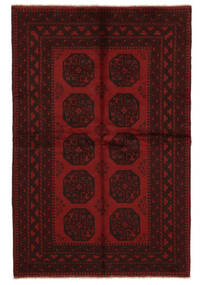  Afghan Fine Covor 158X240 Negru/Dark Red Carpetvista