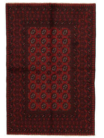  Afghan Fine Rug 160X243 Black/Dark Red Carpetvista