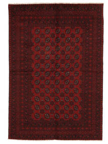  163X238 Afghan Fine Rug Black/Dark Red Afghanistan Carpetvista