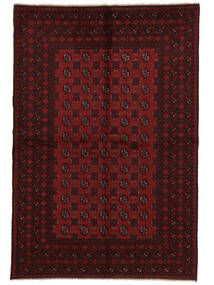  Afghan Fine Teppich 164X242 Schwarz/Dunkelrot Carpetvista