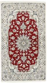 絨毯 ナイン 118X205 グリーン/ダークレッド (ウール, ペルシャ/イラン)