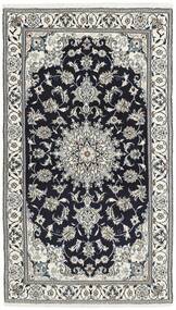 117X207 絨毯 オリエンタル ナイン ブラック/グレー (ウール, ペルシャ/イラン)
