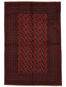  Afghan Fine Tapis 160X238 De Laine Noir/Rouge Foncé Carpetvista