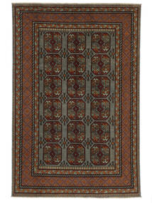 193X288 Tapete Afegão Fine Colour Oriental Preto/Castanho (Lã, Afeganistão) Carpetvista