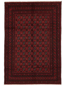  Afghan Fine Vloerkleed 171X254 Zwart/Donkerrood Carpetvista