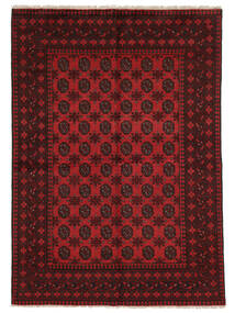  160X230 Afghan Fine Matot Matto Musta/Tummanpunainen Afganistan Carpetvista