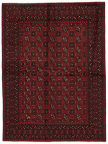  Oriental Afghan Fine Rug 182X244 Black/Dark Red Wool, Afghanistan Carpetvista