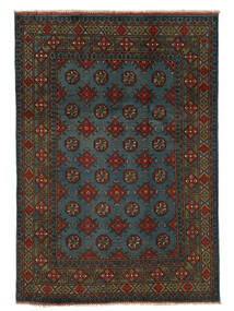 124X175 Χαλι Ανατολής Afghan Fine Colour Μαύρα/Καφέ (Μαλλί, Αφγανικά) Carpetvista