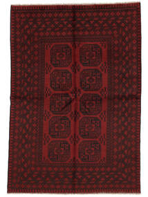  Afghan Fine Rug 163X236 Black/Dark Red Carpetvista