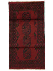 102X194 Tapete Afegão Fine Oriental Preto/Vermelho Escuro (Lã, Afeganistão) Carpetvista