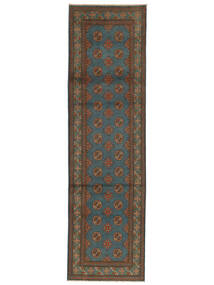 82X292 絨毯 オリエンタル アフガン Fine Colour 廊下 カーペット ブラック/茶色 (ウール, アフガニスタン) Carpetvista