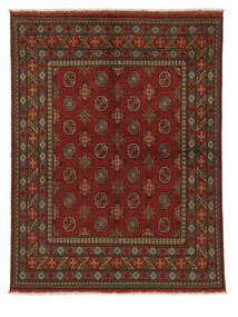 絨毯 オリエンタル アフガン Fine Colour 148X193 ブラック/ダークレッド (ウール, アフガニスタン)