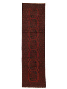 74X284 Afghan Fine Teppe Orientalsk Løpere Svart/Mørk Rød (Ull, Afghanistan) Carpetvista
