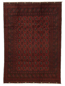198X274 絨毯 オリエンタル アフガン Fine ブラック/ダークレッド (ウール, アフガニスタン) Carpetvista