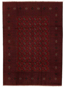  Oriental Afghan Fine Rug 208X285 Black Wool, Afghanistan Carpetvista