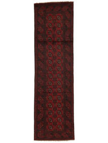  Afghan Fine Covor 80X287 Negru/Dark Red Carpetvista