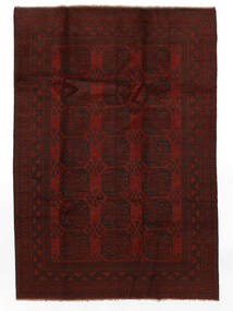  192X277 Afghan Fine Rug Black/Dark Red Afghanistan Carpetvista