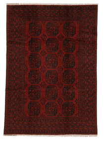 192X281 Afghan Fine Rug Oriental Black (Wool, Afghanistan) Carpetvista