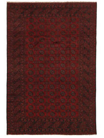 192X285 Afghan Fine Matot Matto Itämainen Musta/Tummanpunainen (Villa, Afganistan) Carpetvista