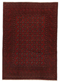 Afghan Fine Teppe 201X283 Svart/Mørk Rød Ull, Afghanistan Carpetvista
