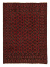 198X271 Χαλι Ανατολής Afghan Fine Μαύρα/Σκούρο Κόκκινο (Μαλλί, Αφγανικά) Carpetvista