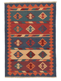 104X149 Tapete Oriental Kilim Ghashghai Preto/Vermelho Escuro (Lã, Pérsia/Irão) Carpetvista