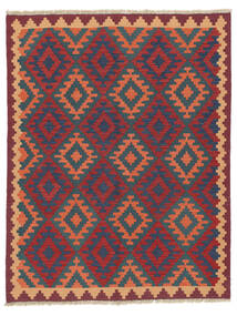  Kilim Qashqai Rug 154X196 Persian Wool Dark Red/Black Small Carpetvista
