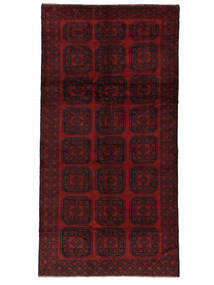 絨毯 オリエンタル バルーチ 145X285 ブラック/ダークレッド (ウール, アフガニスタン)