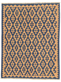  Persischer Kelim Ghashghai Teppich 154X196 Dunkelblau/Orange ( Persien/Iran)